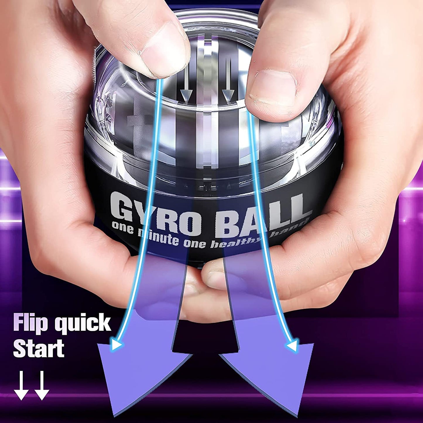 Auto-Start Wrist Trainer Ball for Strengthening Arms, Fingers, and Forearms | Great for Basketball and Sports Training