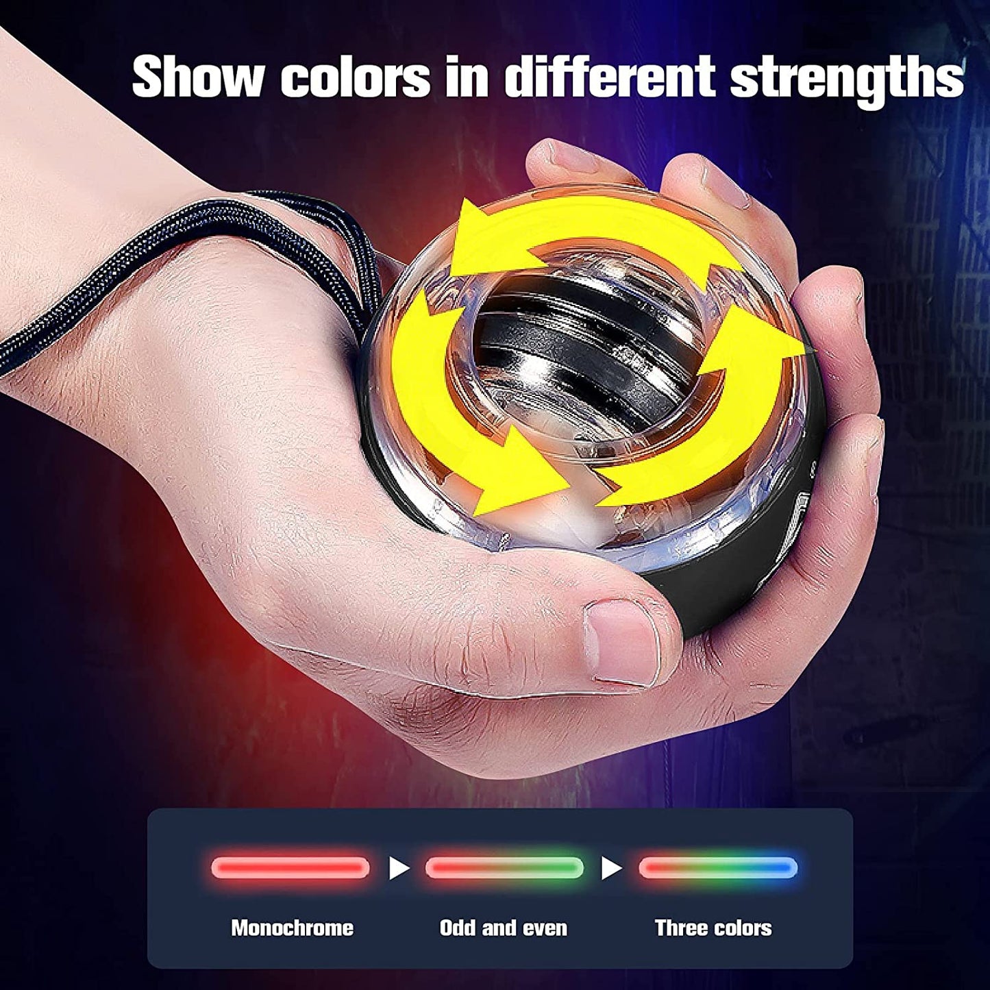 Auto-Start Wrist Trainer Ball for Strengthening Arms, Fingers, and Forearms | Great for Basketball and Sports Training