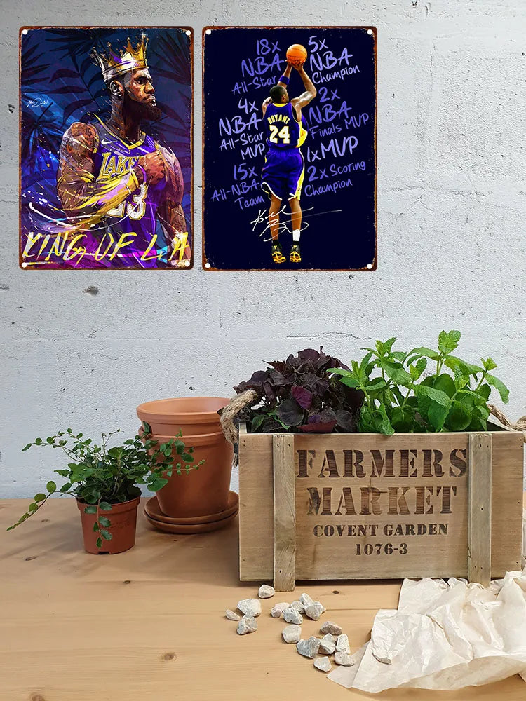 Basketball Legend Posters (Lebron, Kobe, Curry, and Jordan)