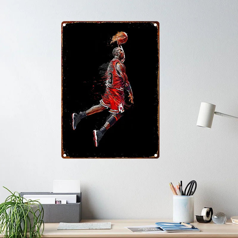 Basketball Legend Posters (Lebron, Kobe, Curry, and Jordan)