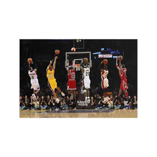 GOATs of Basketball Posters | Michael Jordan | LeBron James | Kobe Bryant | Canvas | Water-Resistant