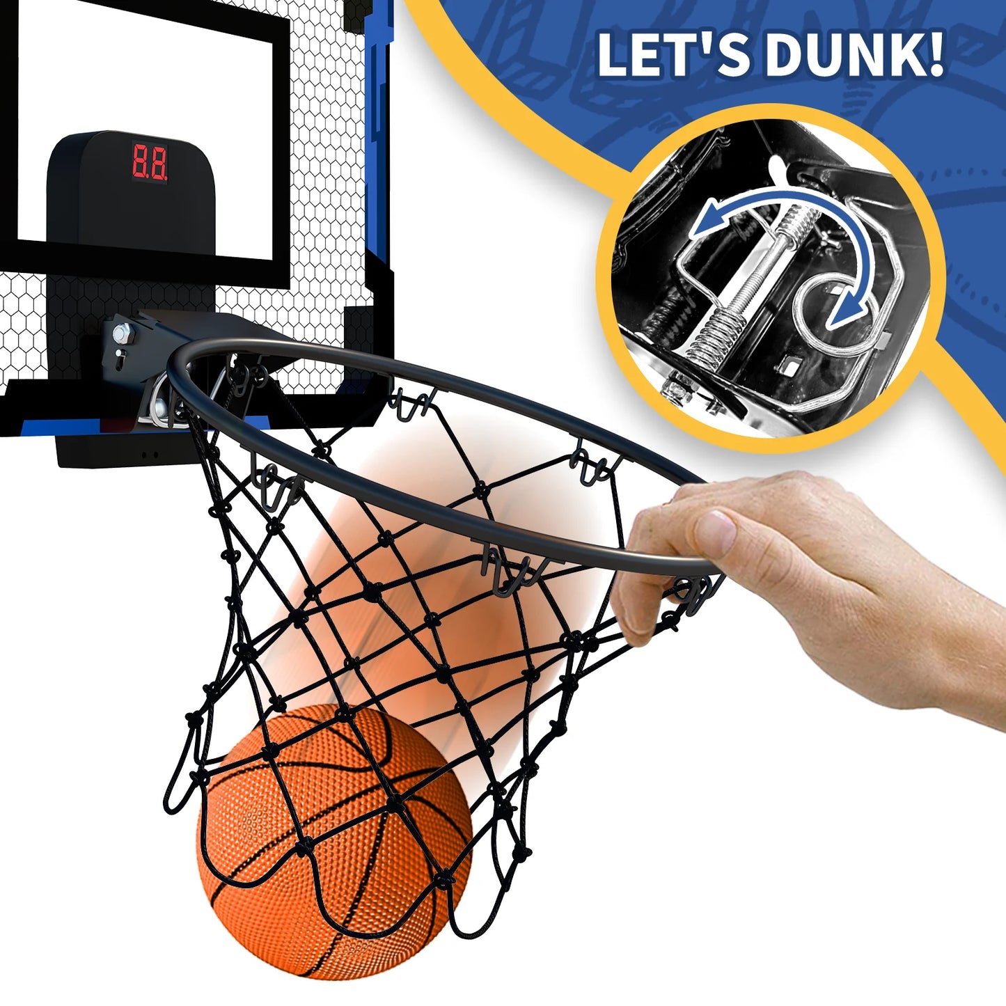 Wall-Mounted Foldable Basketball Hoop