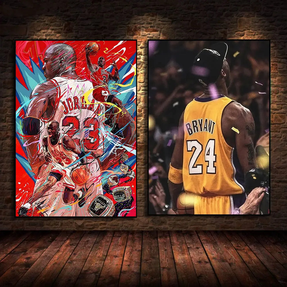 Frameless Basketball Star Poster