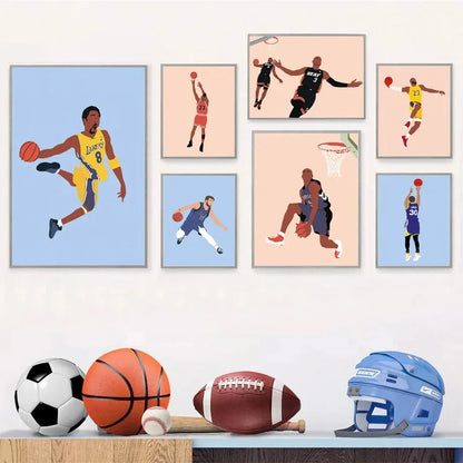 Basketball Superstars Canvas Wall Art/Posters